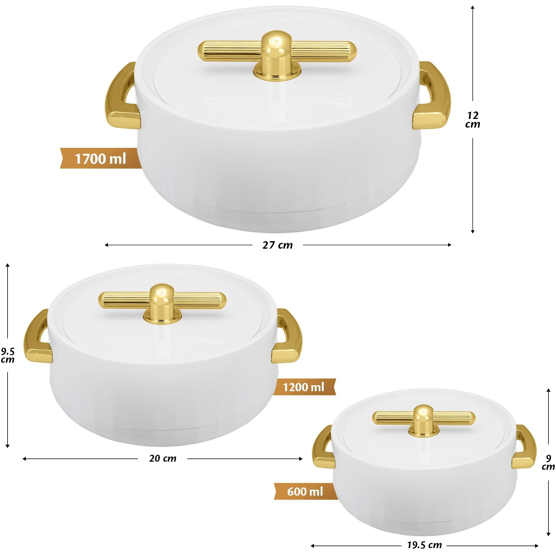 Selvel Giving Shape To Life Elegance Inner Steel Casserole Set Of 3 (1700Ml, 1200Ml, 600Ml) |Bpa Free|Advanced P.U. Insulation|Keeps Food Hot & Fresh For Long Hours.Chapati,Roti,Biryani And More