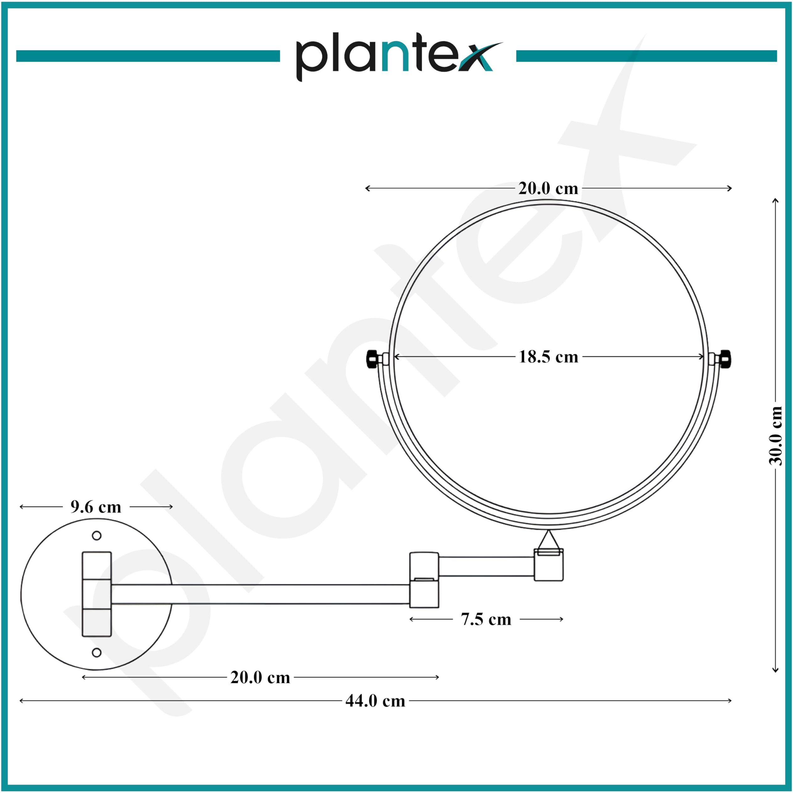 Plantex Premium Brass Magnifying Mirror/Dual Side Swivel Zoom Mirror With 5X/1X Magnification/Vanity Mirror For Bathroom (8 Inches-Rose Gold/Wall Mount)