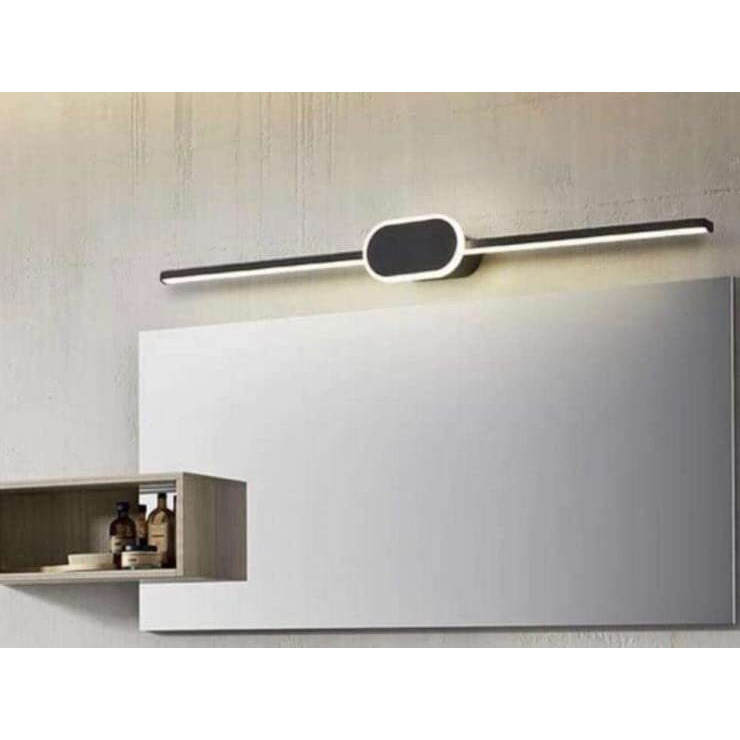Filliska 18 Watt Modern Led Picture/Dressing/Vanity/Bathroom/Mirror Light With 3 Step Light Mode & Non-Adjustable Head (White, Warm White And Neutral White) (Sleek Black-077)