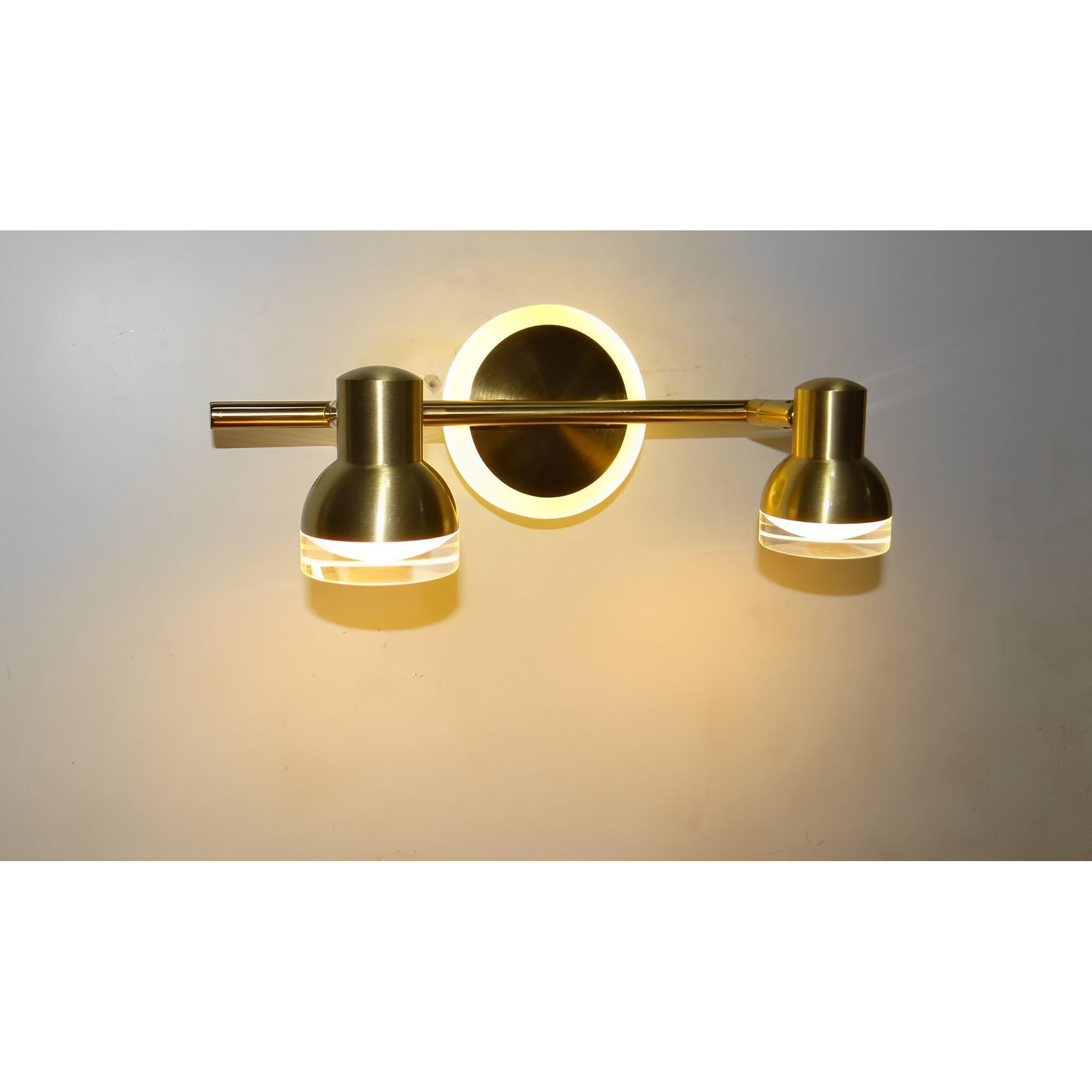 Filliska 3 In 1 Double Wall Spot/Picture/Display/Mirror Light With Adjustable Head And Colour Changing Function (Luxurious Gold-987)