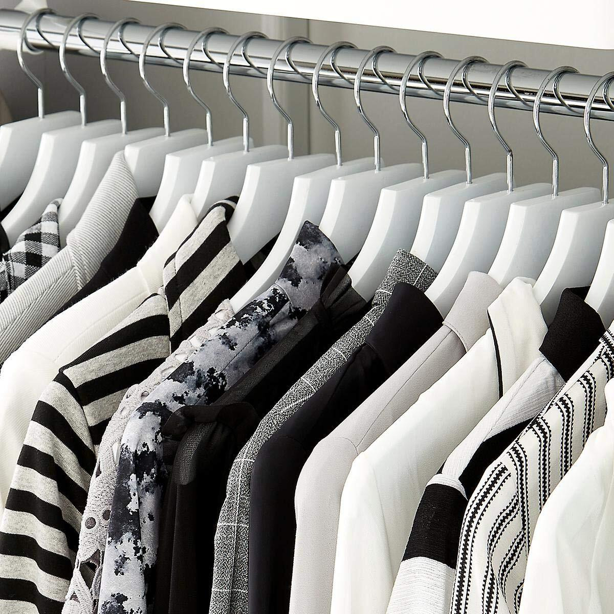 Evolluxi Lotus Wooden Hangers, Solid Wood Shirt Hangers,Dress Coat Jacket Clothes Hangers,With Extra Smooth Finish, 360 Degree Swivel Hook(Retro) (White, 30)
