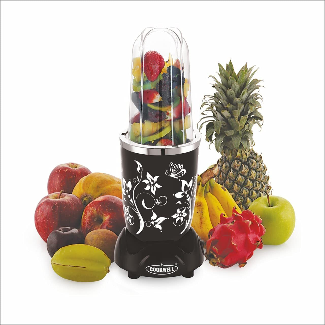Cookwell Nutri Blender (5 Jar 3 Blade, Black)