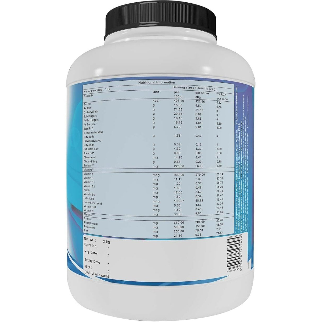 Endura Mass Weight Gainer 3000 G Vanilla Flavour | Ideal For Children Above 10 Years, Men, Women & Athletes. (Vanilla) - Powder