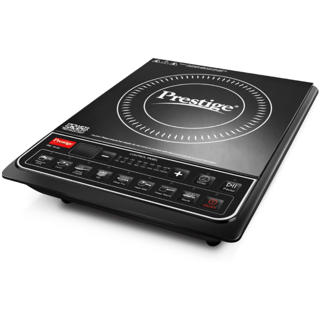 Prestige Pic 16.0 Plus 2000 Watts Induction Cooktop|Indian Menu Option|Automatic Power & Temperature Adjustment|Protection Against Insects|1 Year Warranty|Black