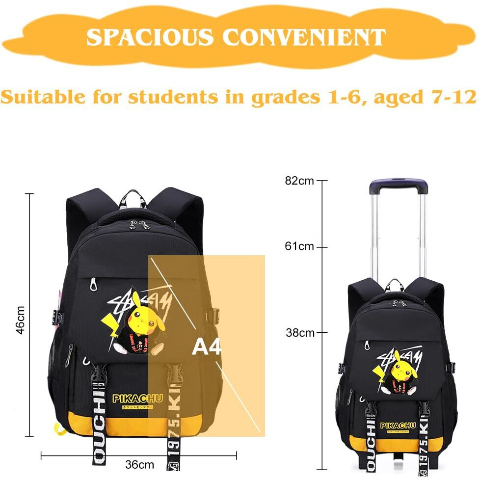 Palay School Standard Backpack For Boys Girls Travel Standard Backpack On Wheel Girl School Bag On Wheel Detachable Wheel Stand Design Gift New School Bag For Girls Boys
