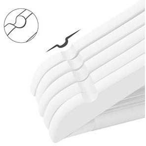 Evolluxi Lotus Wooden Hangers, Solid Wood Shirt Hangers,Dress Coat Jacket Clothes Hangers,With Extra Smooth Finish, 360 Degree Swivel Hook(Retro) (White, 40)