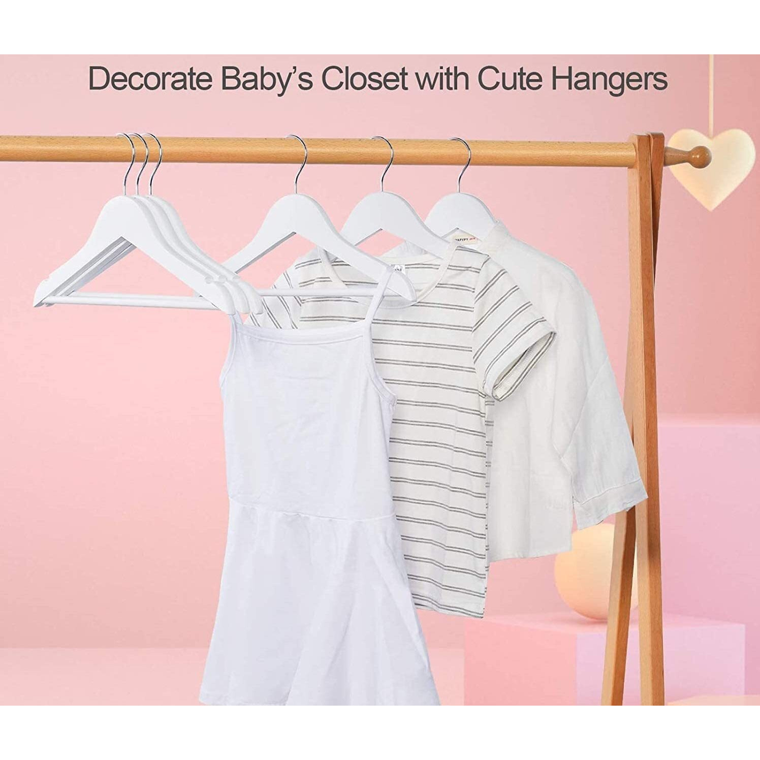 Evolluxi Lotus Wooden Hangers, Solid Wood Shirt Hangers,Dress Coat Jacket Clothes Hangers,With Extra Smooth Finish, 360 Degree Swivel Hook(Retro) (White, 40)