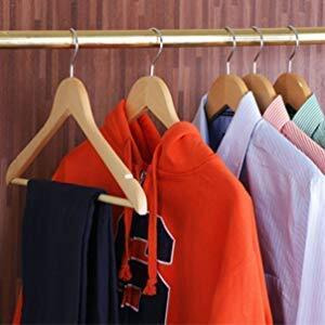 Evolluxi Lotus Wooden Hangers, Solid Wood Shirt Hangers,Dress Coat Jacket Clothes Hangers,With Extra Smooth Finish, 360 Degree Swivel Hook(Retro) (Beige, 40)