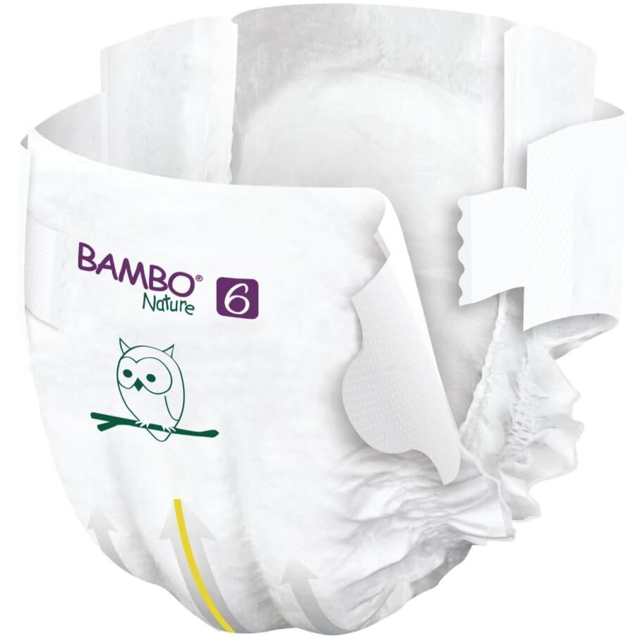 Bambo Nature Premium Baby Tape Diapers For Baby Small Size (16+ Kgs) - Super Absorbent, Breathable, Extra Soft, Dermatologically Tested, Hypoallergenic Infant Nappies With Wetness Indicator, 60 Count