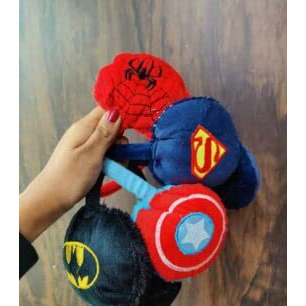 Clothera Kid's Superheroes Pack Of 2 Winter Warm Earmuffs (Captain America & Batman)