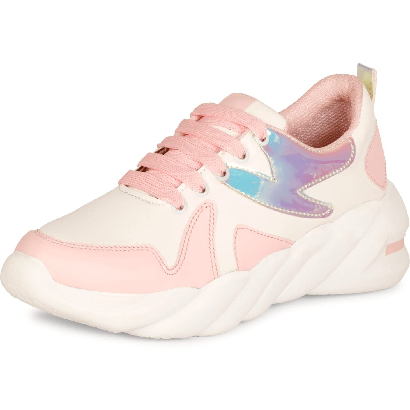 Xe Looks 100% Vegan Leather Women's Pink Comfortable Shoes For Daily Walking