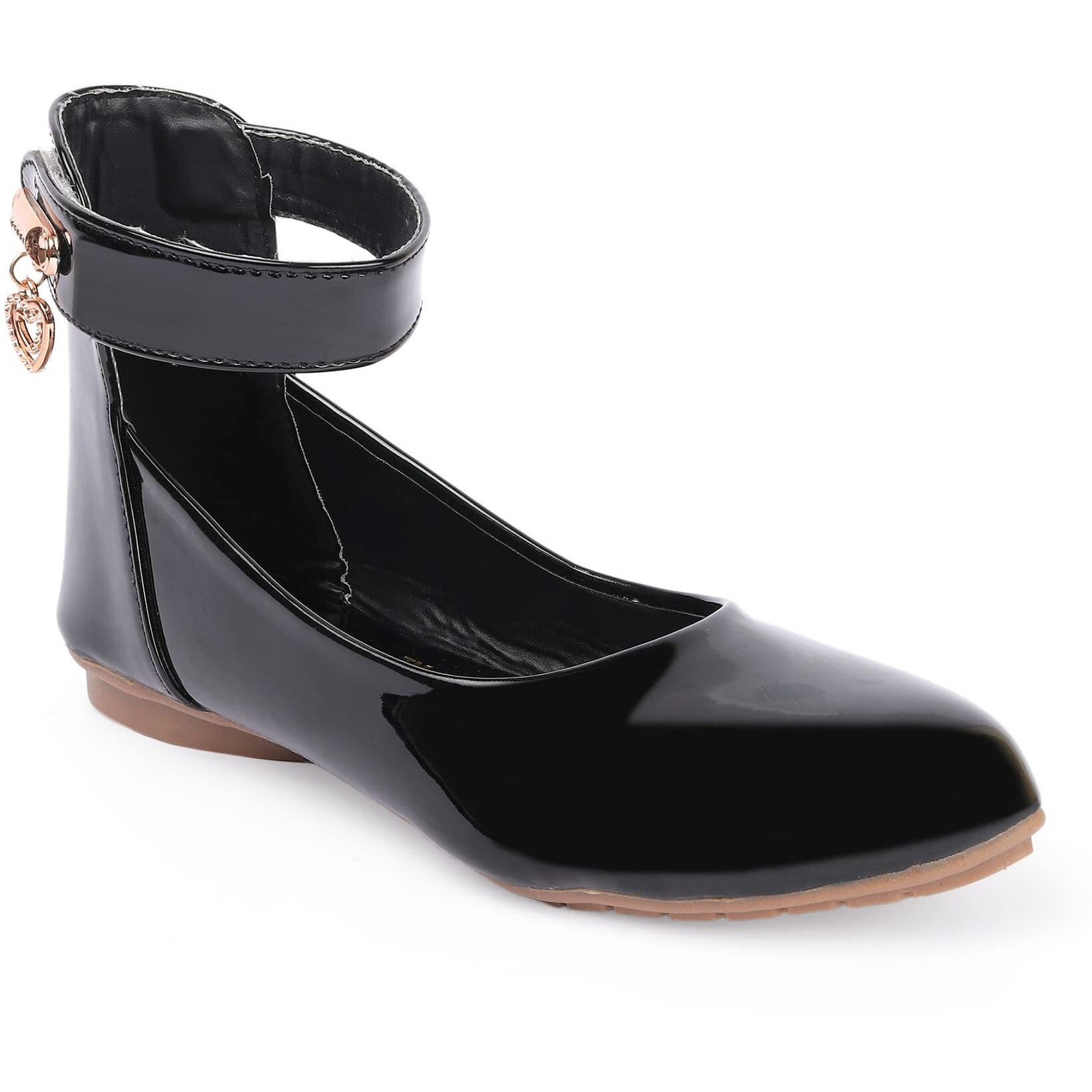 Siya Girls Sandal For Kids Girlsballet Flat Black