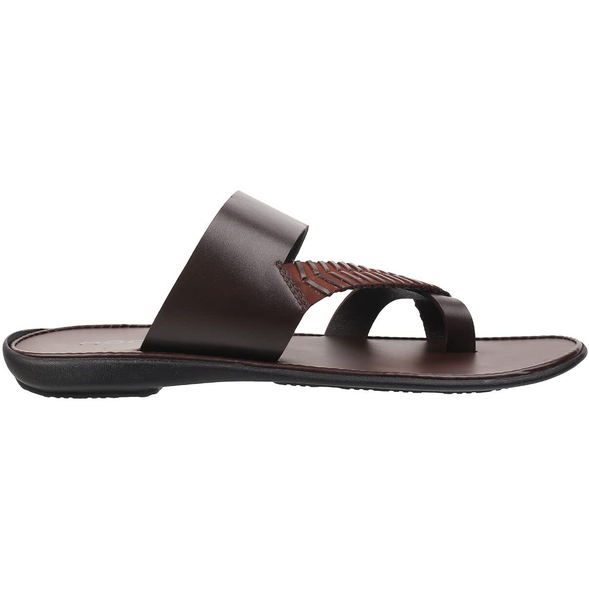 Mochi Men Brown Leather Thong Slipper | Chappal | Open Sandal Uk/9 Eu/43 (16-828)