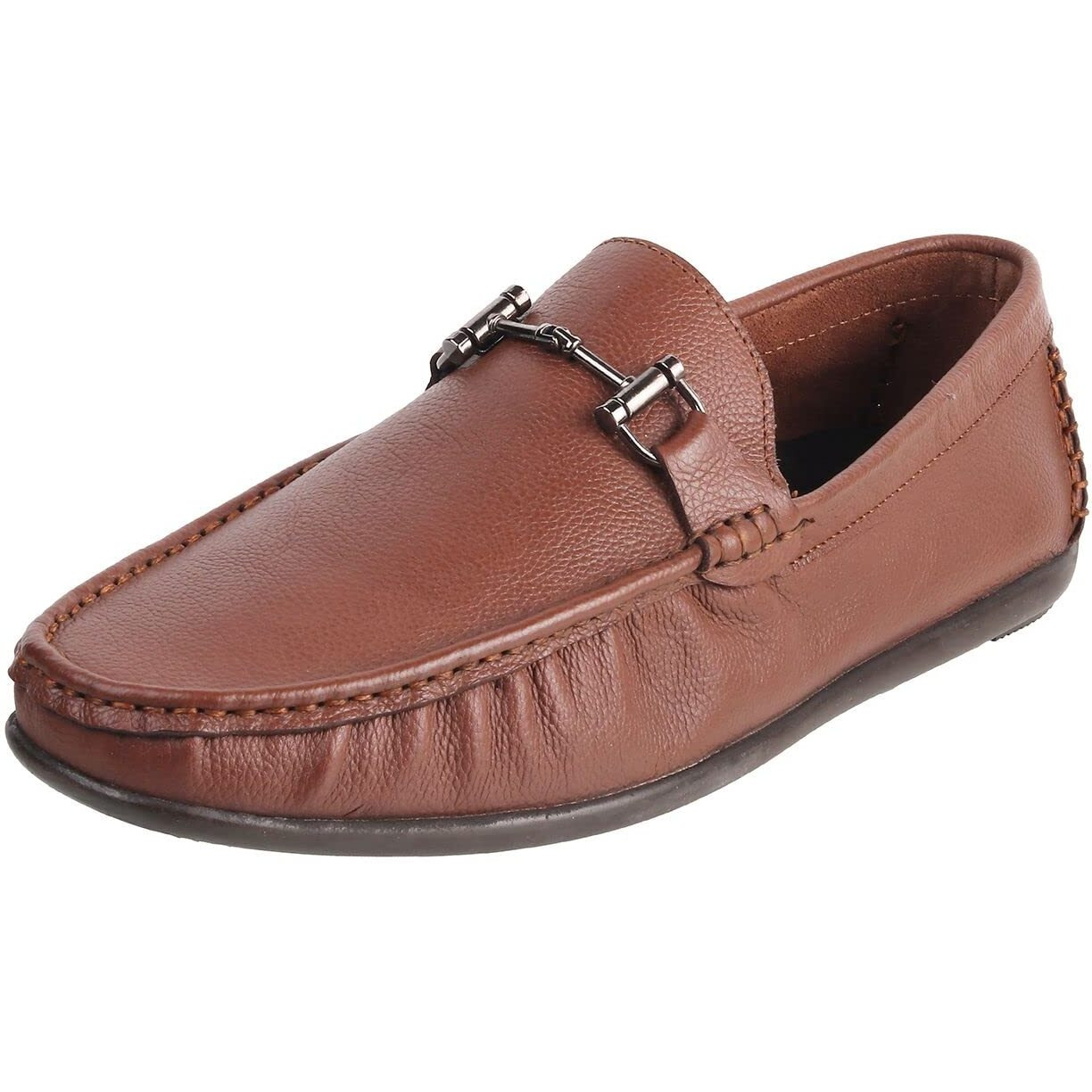 Mochi Men Tan Synthetic Leather Loafer Shoes Uk/6 Eu/40 (19-6790)