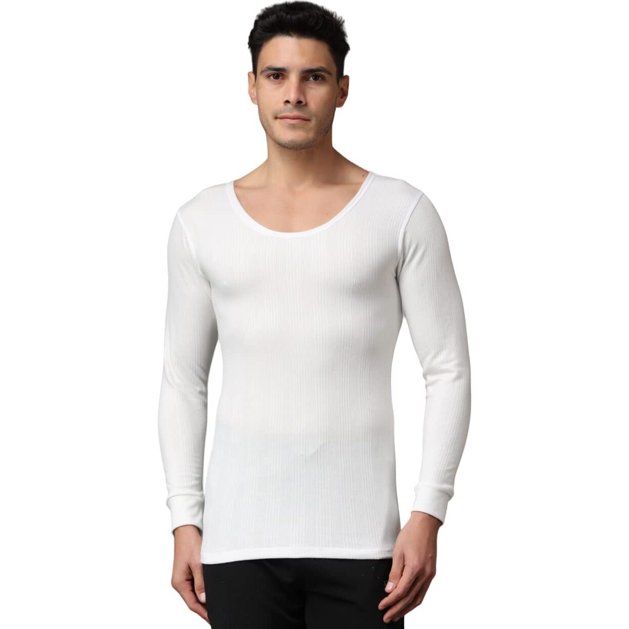 Wearslim Winter Warmer Thermal Vest For Men Ultra Soft Round Neck Winter Inner Wear Top Underwear Color - White (Size - Medium)