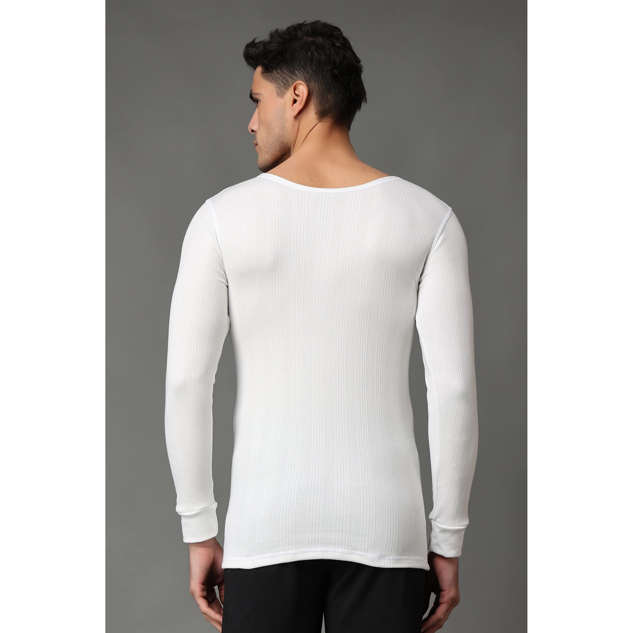 Wearslim Winter Warmer Thermal Vest For Men Ultra Soft Round Neck Winter Inner Wear Top Underwear Color - White (Size - Medium)