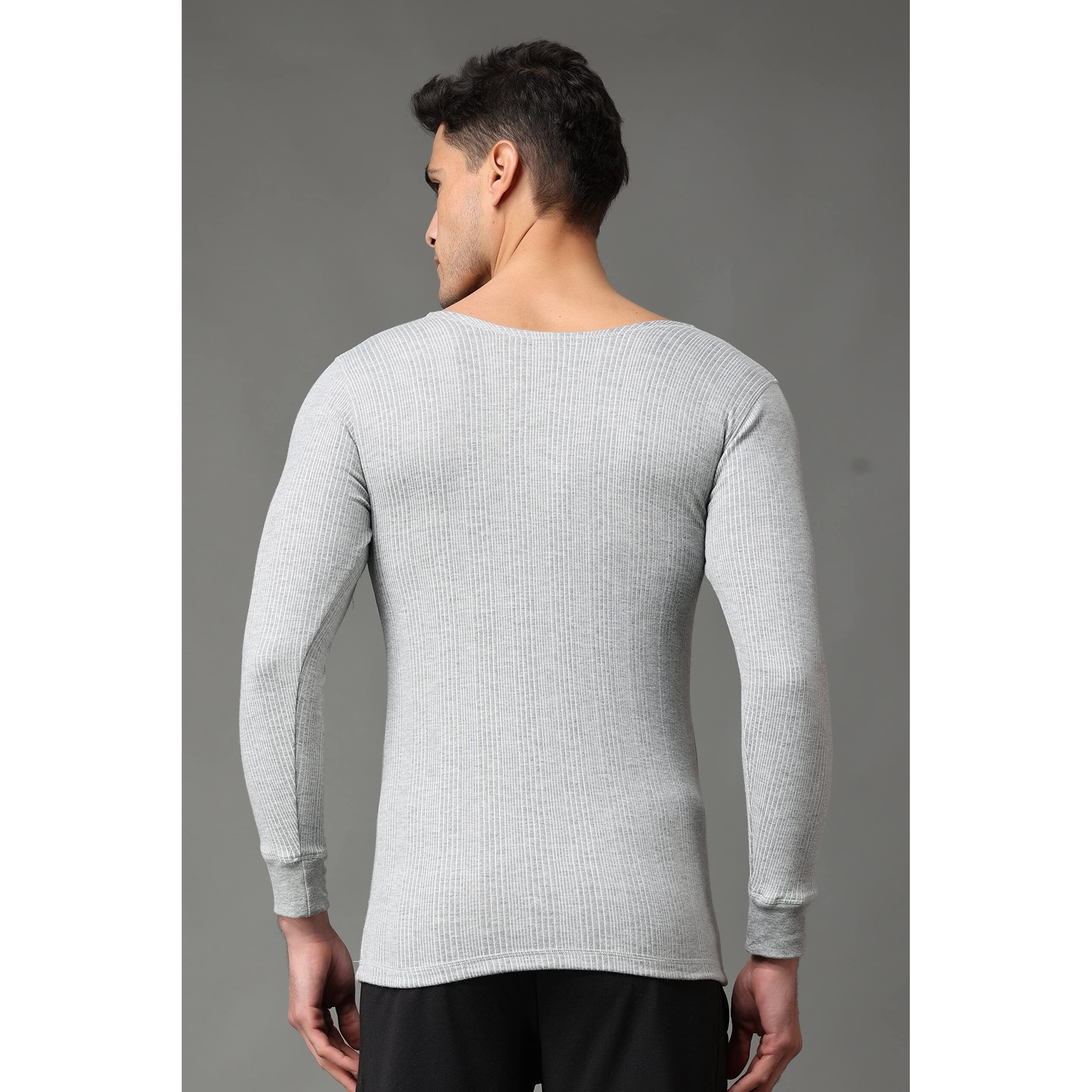 Wearslim Winter Warmer Thermal Vest For Men Ultra Soft Round Neck Winter Inner Wear Top Underwear Color - Grey (Size - Large)