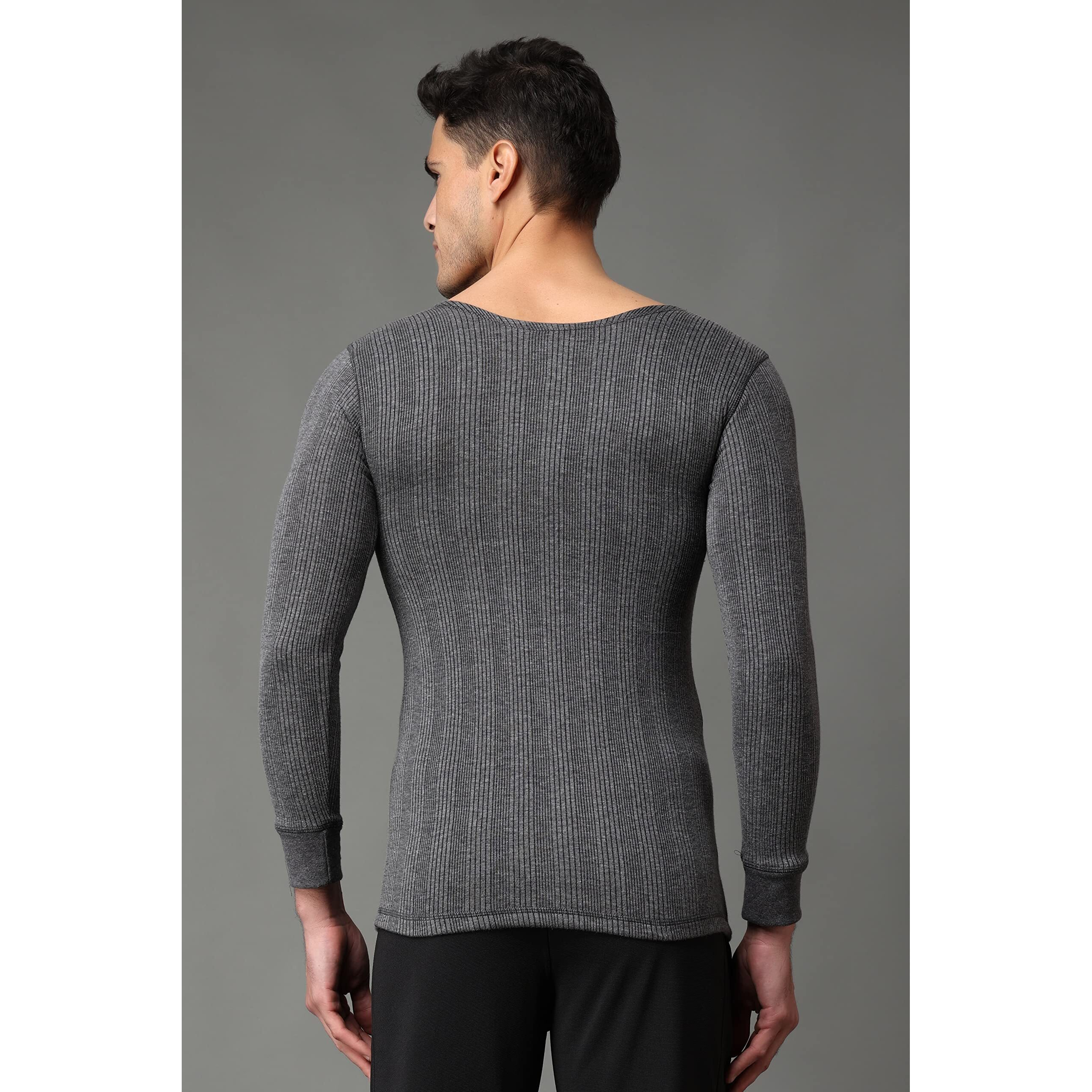 Wearslim Winter Warmer Thermal Vest For Men Ultra Soft Round Neck Winter Inner Wear Top Underwear Color - Black (Size - Extra Large)