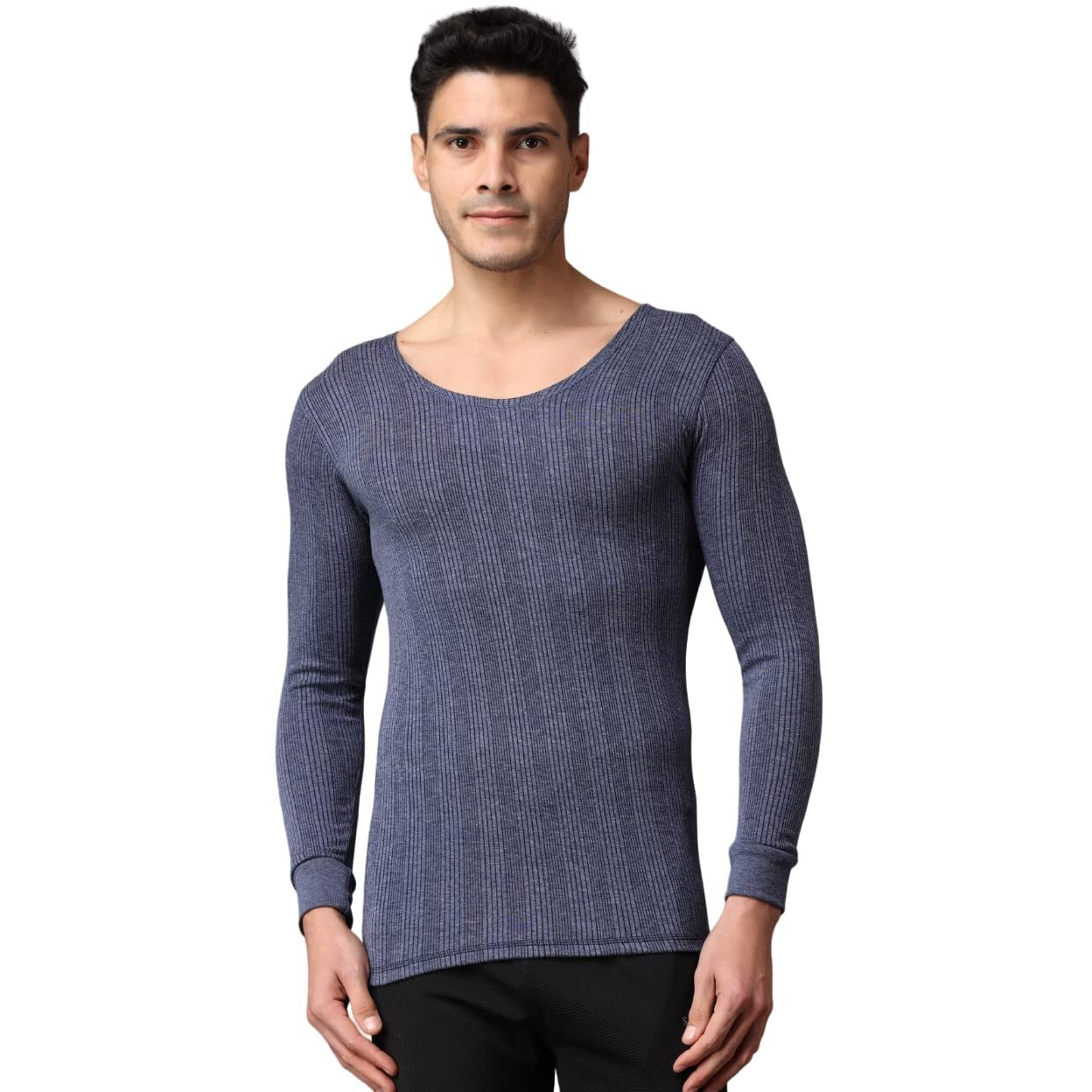 Wearslim Winter Warmer Thermal Vest For Men Ultra Soft Round Neck Winter Inner Wear Top Underwear Color - Blue (Size - 2Xl)