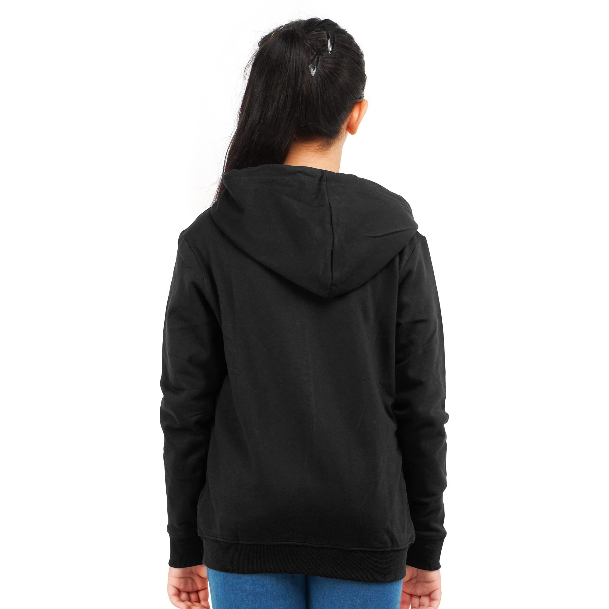 Real Basics Girls Cotton Hooded Sweatshirt(Rb-Ghood-P1-910-Culthoodie_Multicolor_9-10 Years) Pink