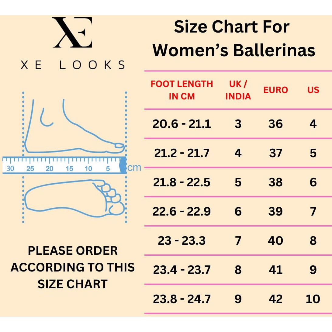 Xe Looks Women's White Ballerina Flats | Textured Design With Stylish Bow Detail | Cushioned Footbed For Comfort | Lightweight Slip-On Ballerina For Girls & Women