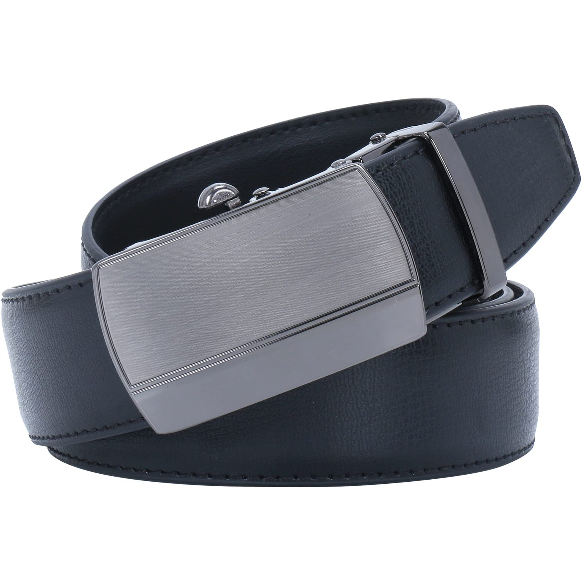 Labnoft Men's Auto Lock Pu Leather Belt (Belt-043-Black)