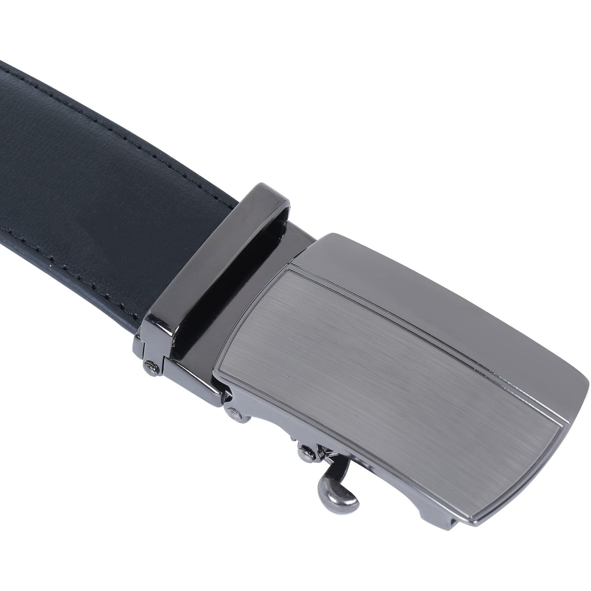 Labnoft Men's Auto Lock Pu Leather Belt (Belt-043-Black)