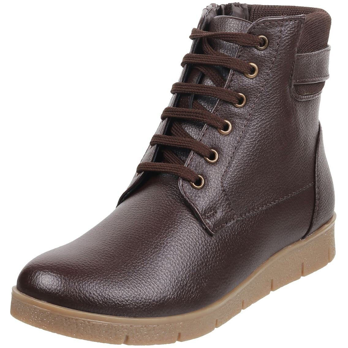Mochi Women Brown Leather Ankle Boot Uk/6 Eu/39 (31-96)