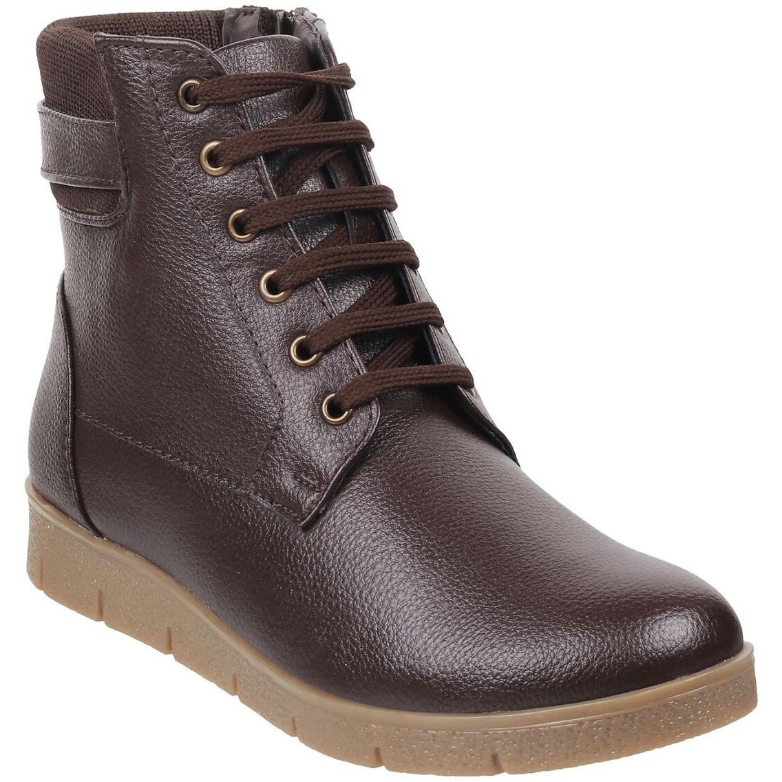 Mochi Women Brown Leather Ankle Boot Uk/6 Eu/39 (31-96)