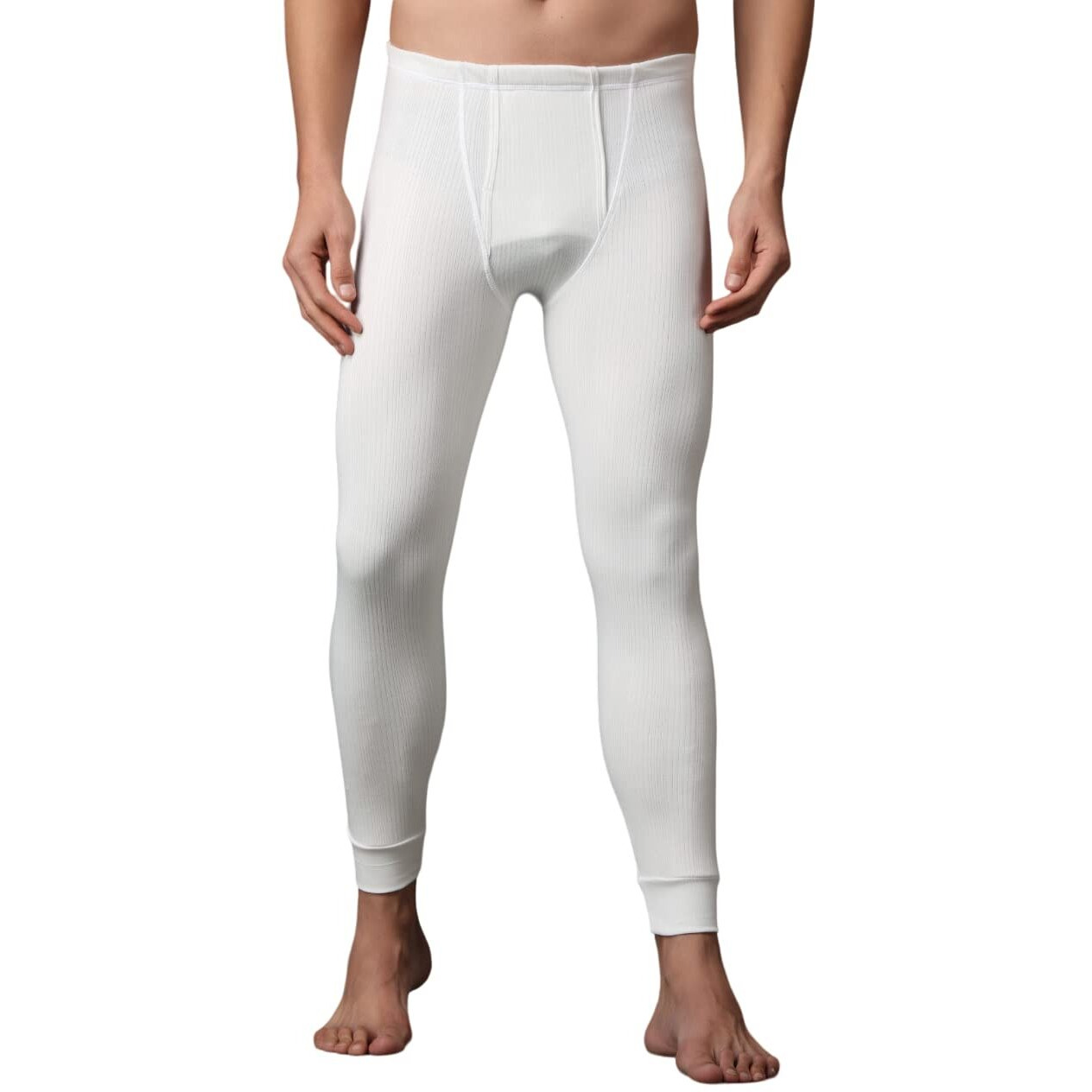 Wearslim Premium Winter Thermal Bottom Underwear For Men | Ultra Soft Winter Warmer Inner Wear Johns Pant Lower White