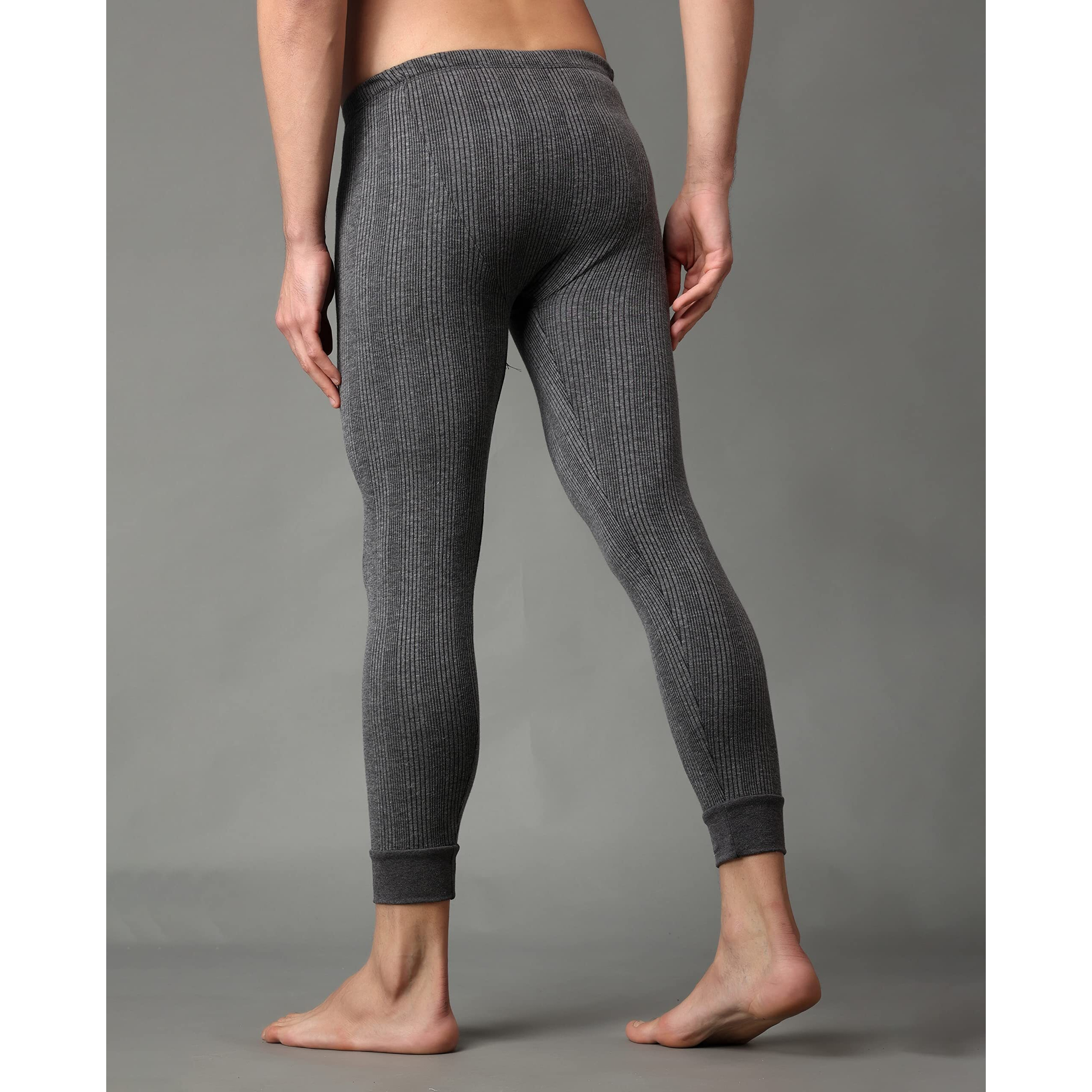 Wearslim Premium Winter Thermal Bottom Underwear For Men | Ultra Soft Winter Warmer Inner Wear Johns Pant Lower Black