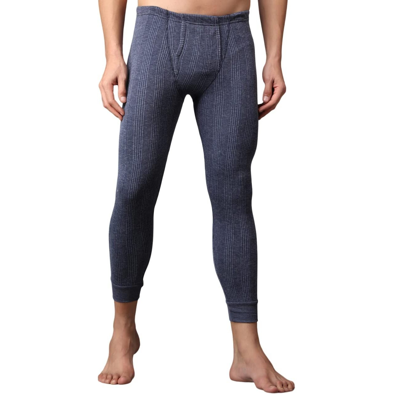 Wearslim Premium Winter Thermal Bottom Underwear For Men | Ultra Soft Winter Warmer Inner Wear Johns Pant Lower Blue