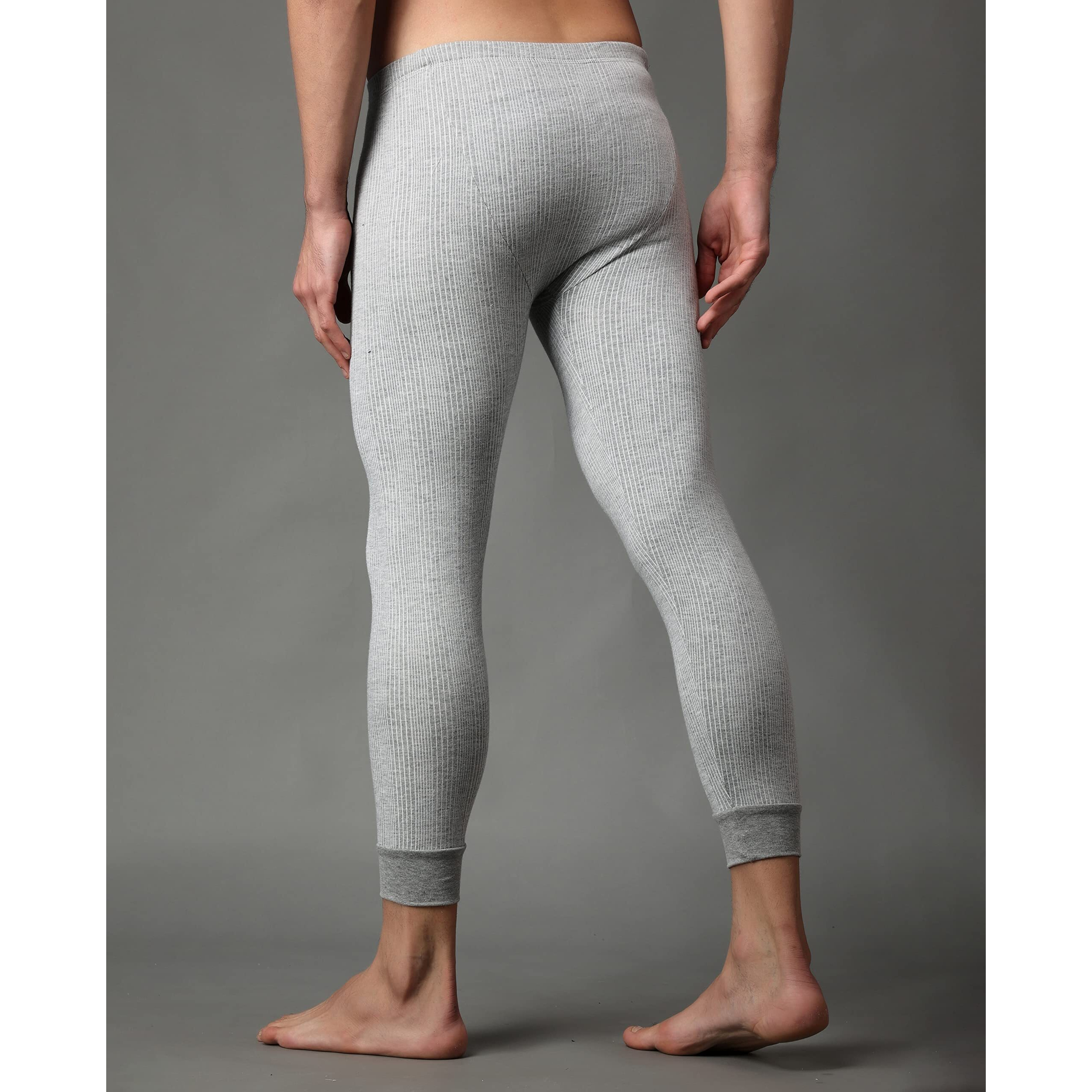 Wearslim Premium Winter Thermal Bottom Underwear For Men | Ultra Soft Winter Warmer Inner Wear Johns Pant Lower Grey