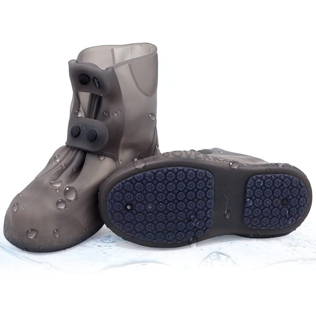 Palay Silicone Shoe Covers For Kids, Men, Women With Double-Breasted, Anti-Slip And Waterproof Shoe Cover, Tpe Sole Wear-Resistant And Reusable Shoes Cover For Rainy Season (For Size 9-11)
