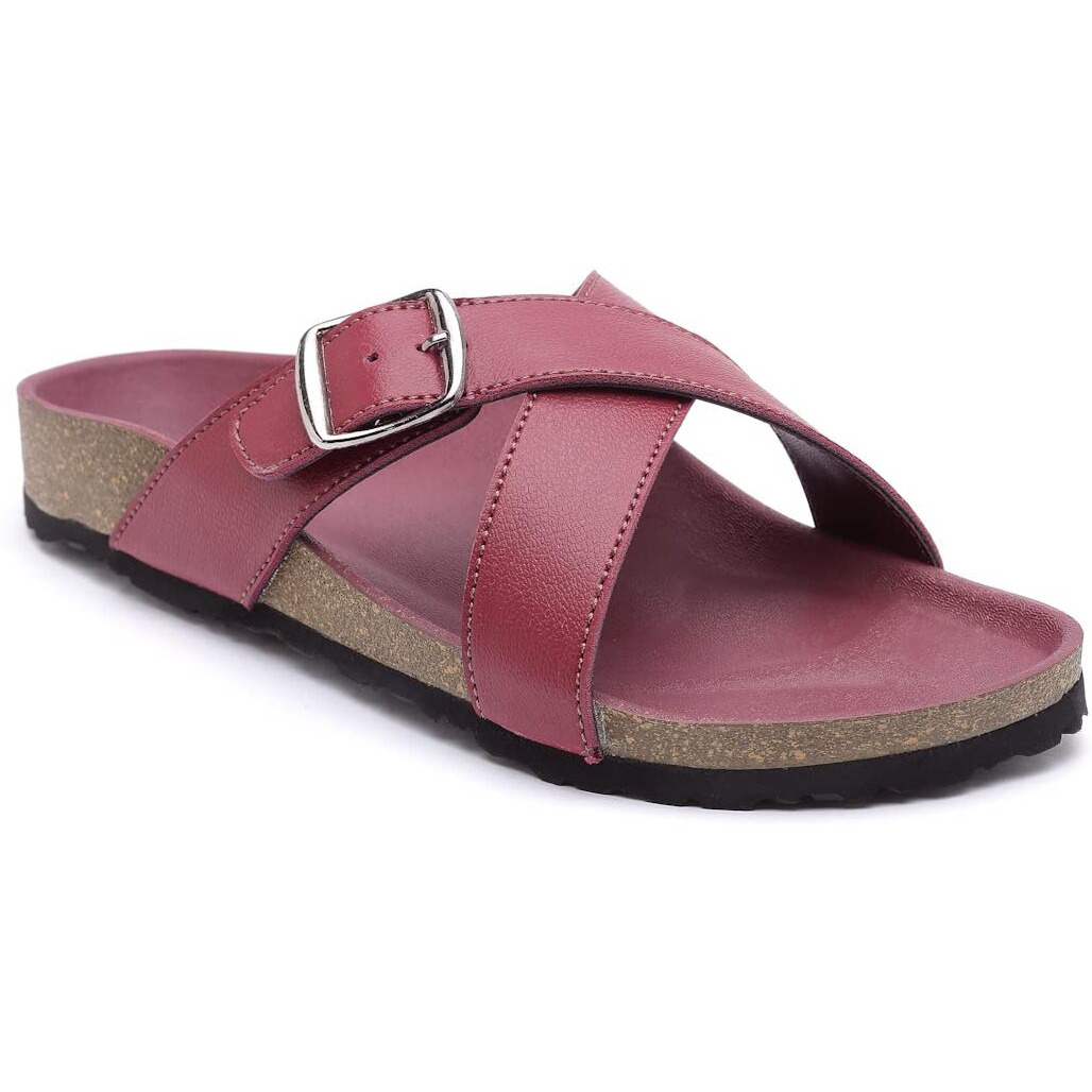 Refoam Owrfmo-03(W) Women's Outdoor | Trendy | Stylish Maroon Synthetic Leather Casual Sandal