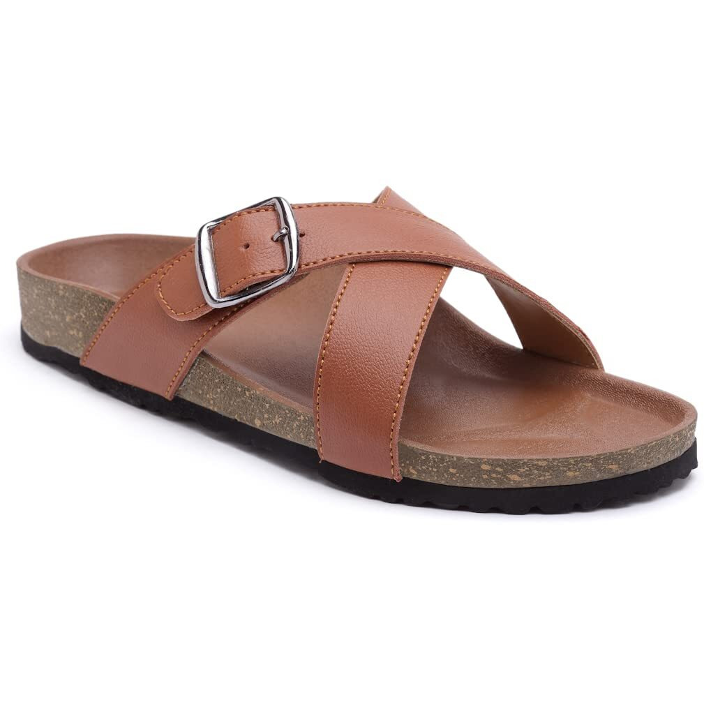 Refoam Owrfmo-03(W) Women's Outdoor | Trendy | Stylish Light-Brown Synthetic Leather Casual Sandal