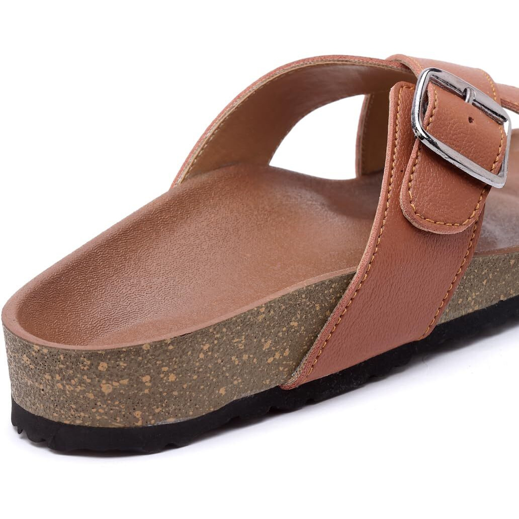 Refoam Owrfmo-03(W) Women's Outdoor | Trendy | Stylish Light-Brown Synthetic Leather Casual Sandal