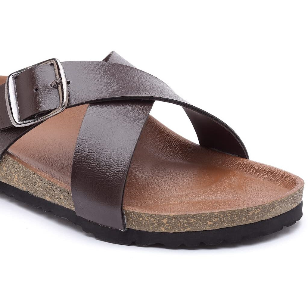 Refoam Owrfmo-03(W) Women's Outdoor | Trendy | Stylish Brown Synthetic Leather Casual Sandal