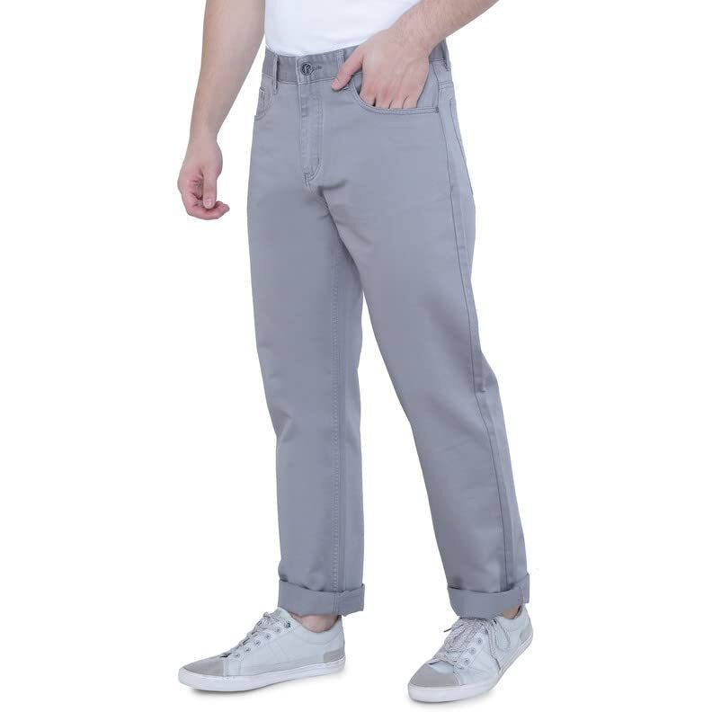Flags Men's Jeans Silky Denim Lgrey Colour (Basic008Ns) Size 32