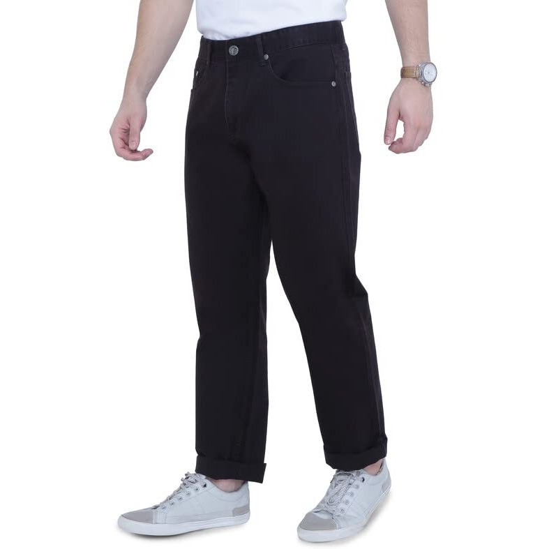 Flags Men's Jeans Silky Denim Dkwine Colour (Basic008Ns) Size 36