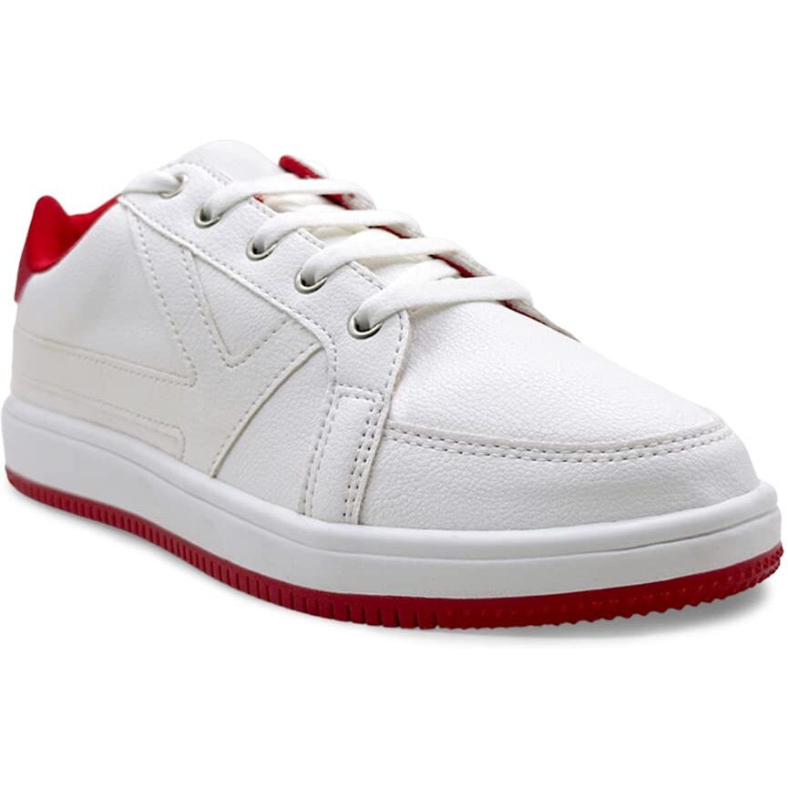 Kazarmax Xxiv Classic White Red Trainers/Sneakers Shoes For Girls/Women- 3 Uk