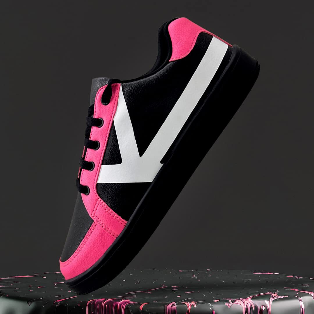 Kazarmax Xxiv Black-Pink Trainers/Sneakers Shoes For Girls/Women- 4 Uk
