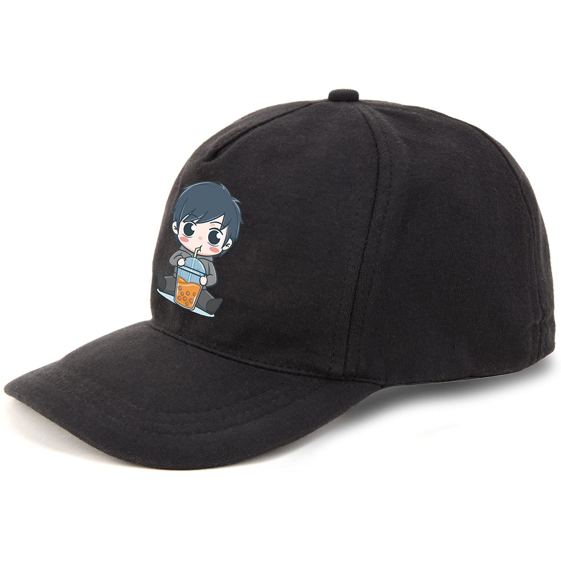 Primebox Head Caps For Men Unisex With Adjustable Velcro Strap Cap Summer Caps Men Sports Cricket Caps, Gym Cap (Black Cap Boy Wearing Hoodie Print)