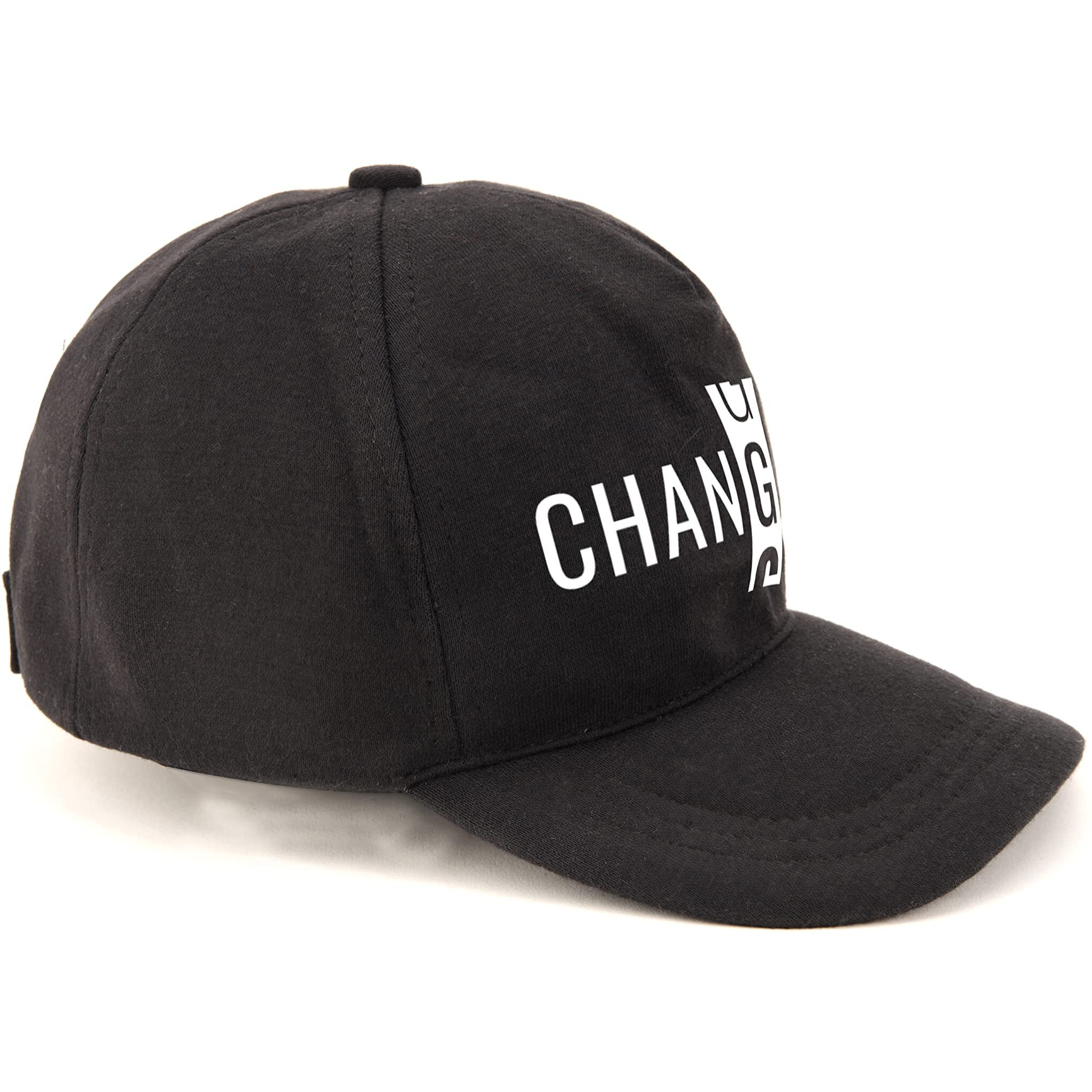 Primebox Head Caps For Men Unisex With Adjustable Velcro Strap Cap Summer Caps Men Sports Cricket Caps, Gym Cap (Black Cap Changes White Print)