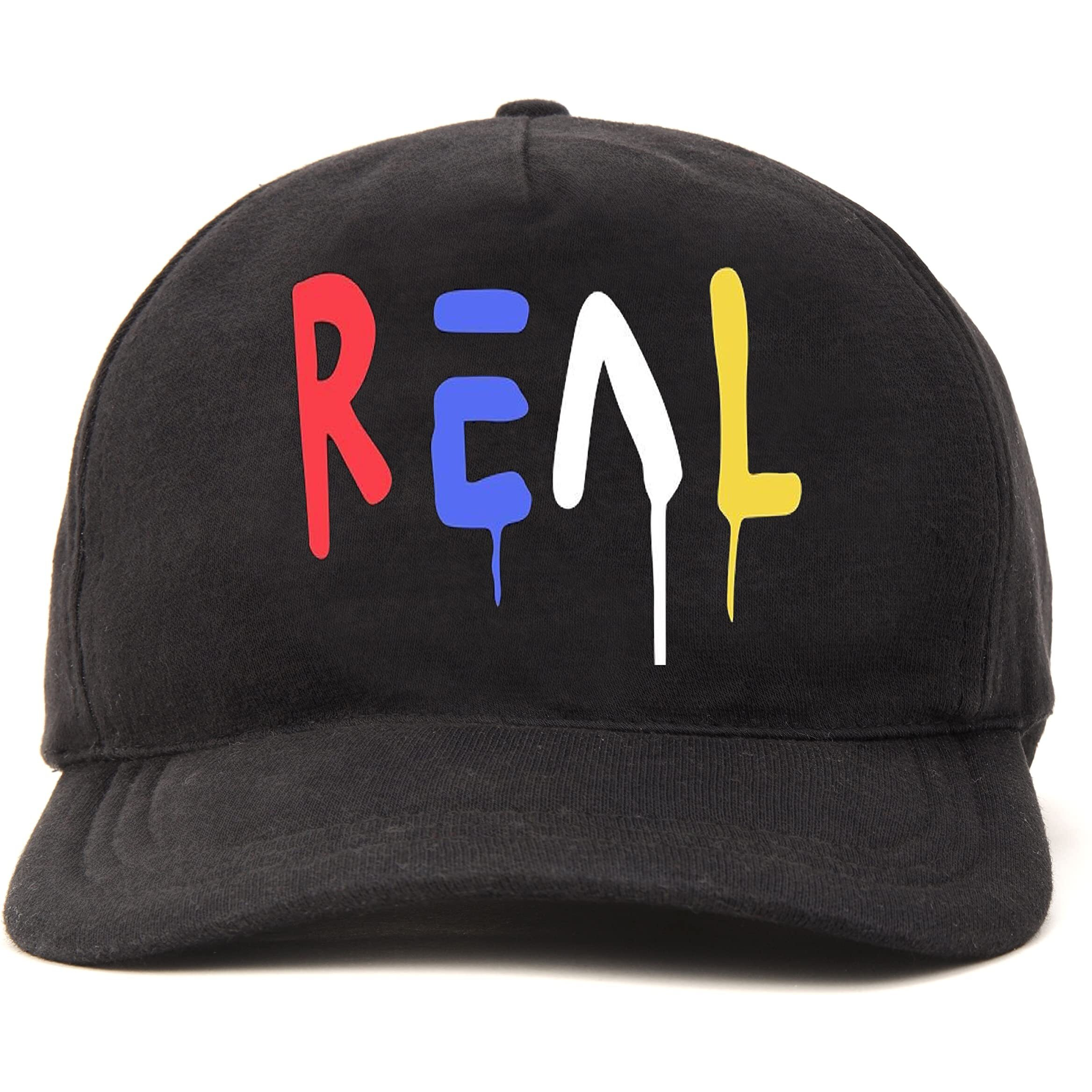 Primebox Head Caps For Men Unisex With Adjustable Velcro Strap Cap Summer Caps Men Sports Cricket Caps, Gym Cap (Black Cap Real Print)