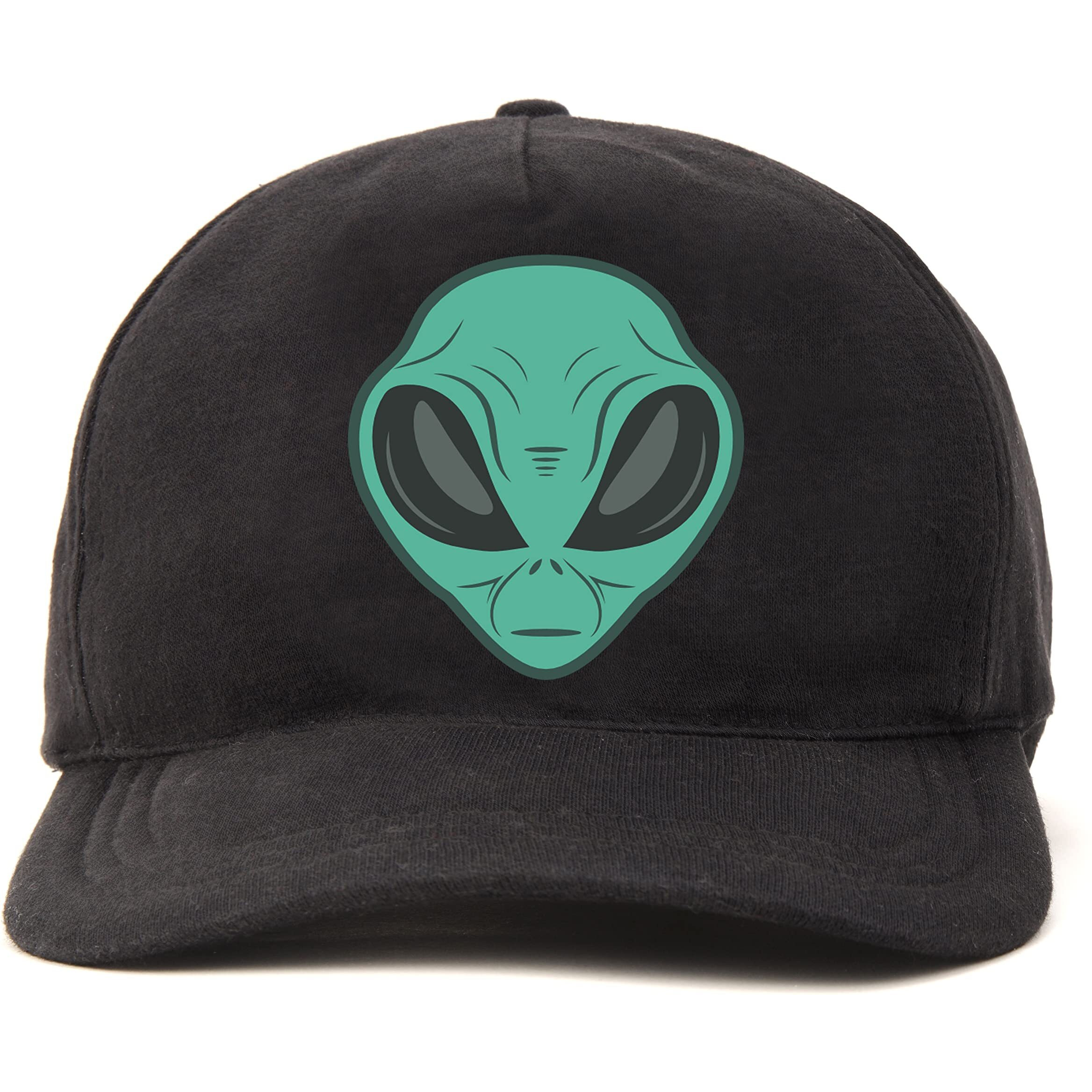 Primebox Head Caps For Men Unisex With Adjustable Velcro Strap Cap Summer Caps Men Sports Cricket Caps, Gym Cap (Black Cap Alien Green Print)