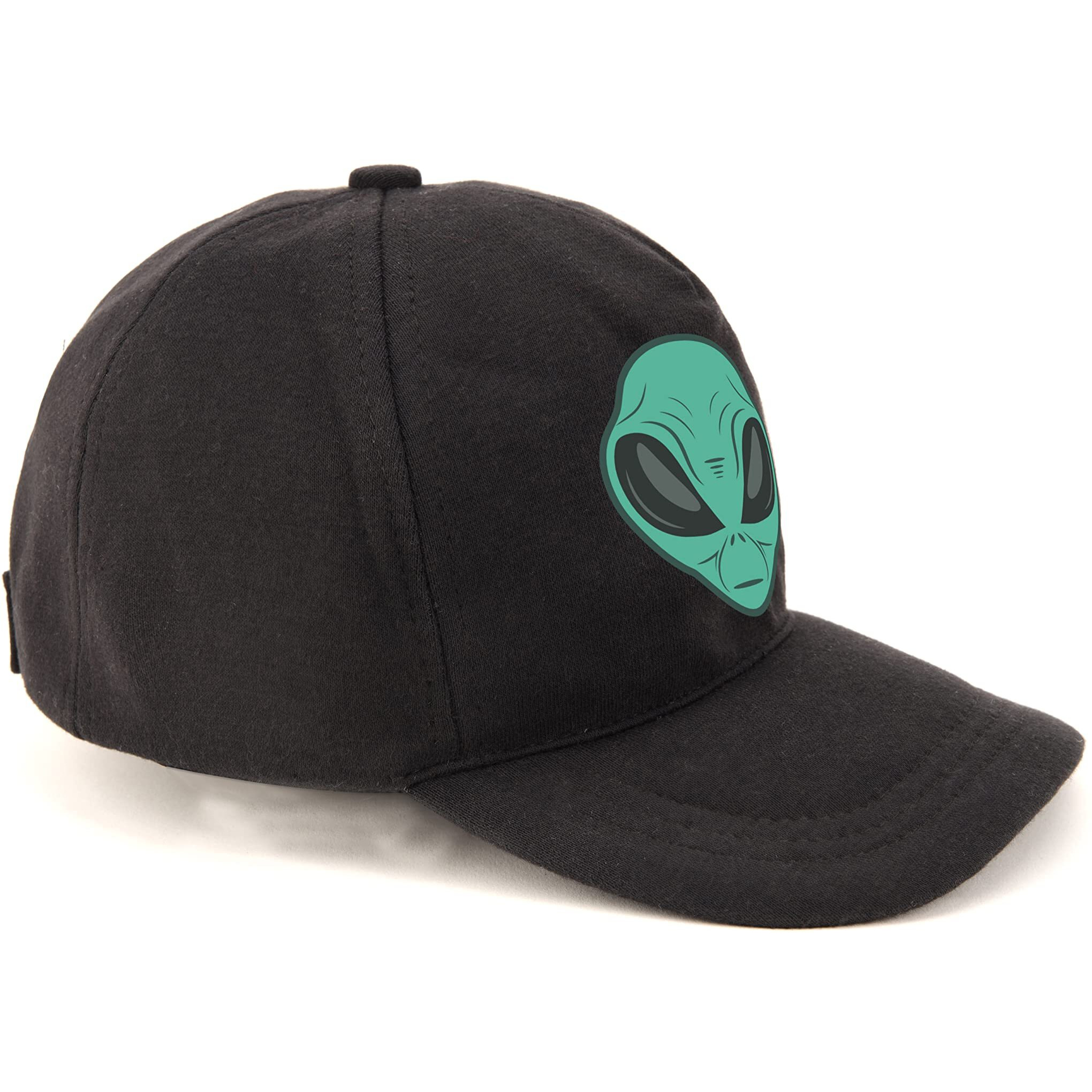 Primebox Head Caps For Men Unisex With Adjustable Velcro Strap Cap Summer Caps Men Sports Cricket Caps, Gym Cap (Black Cap Alien Green Print)