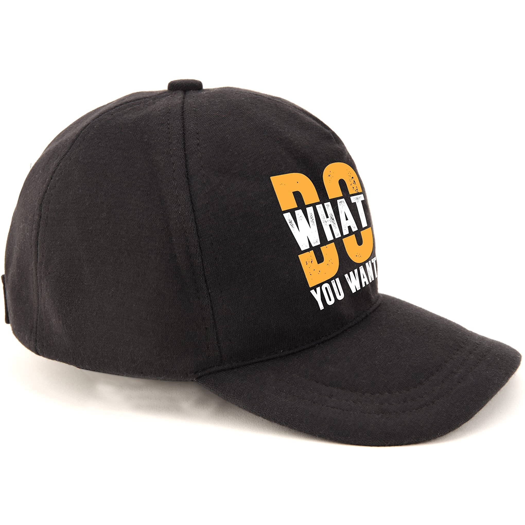 Primebox Head Caps For Men Unisex With Adjustable Velcro Strap Cap Summer Caps Men Sports Cricket Caps, Gym Cap (Black Cap Do What You Want Print)
