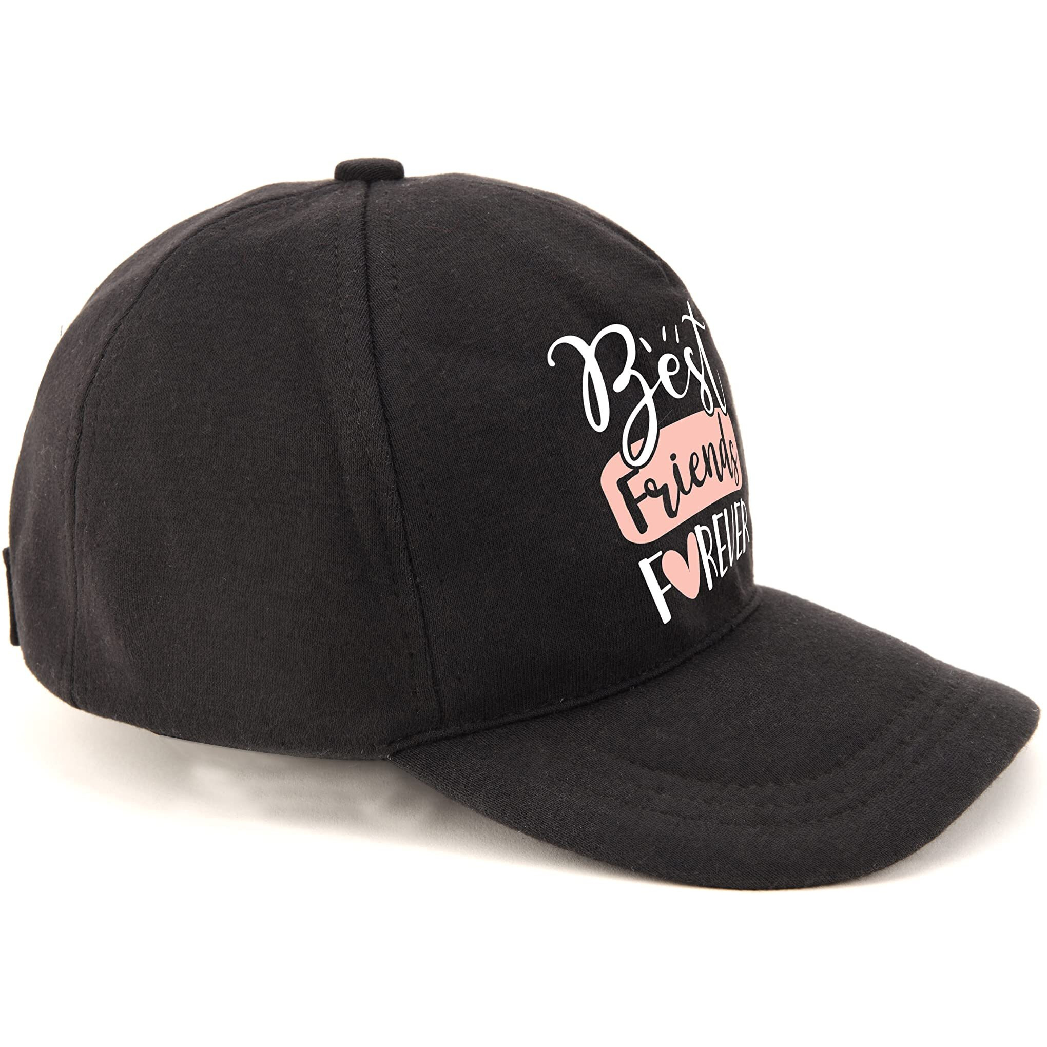 Primebox Head Caps For Men Unisex With Adjustable Velcro Strap Cap Summer Caps Men Sports Cricket Caps, Gym Cap (Black Cap Best Friend Forever Print)
