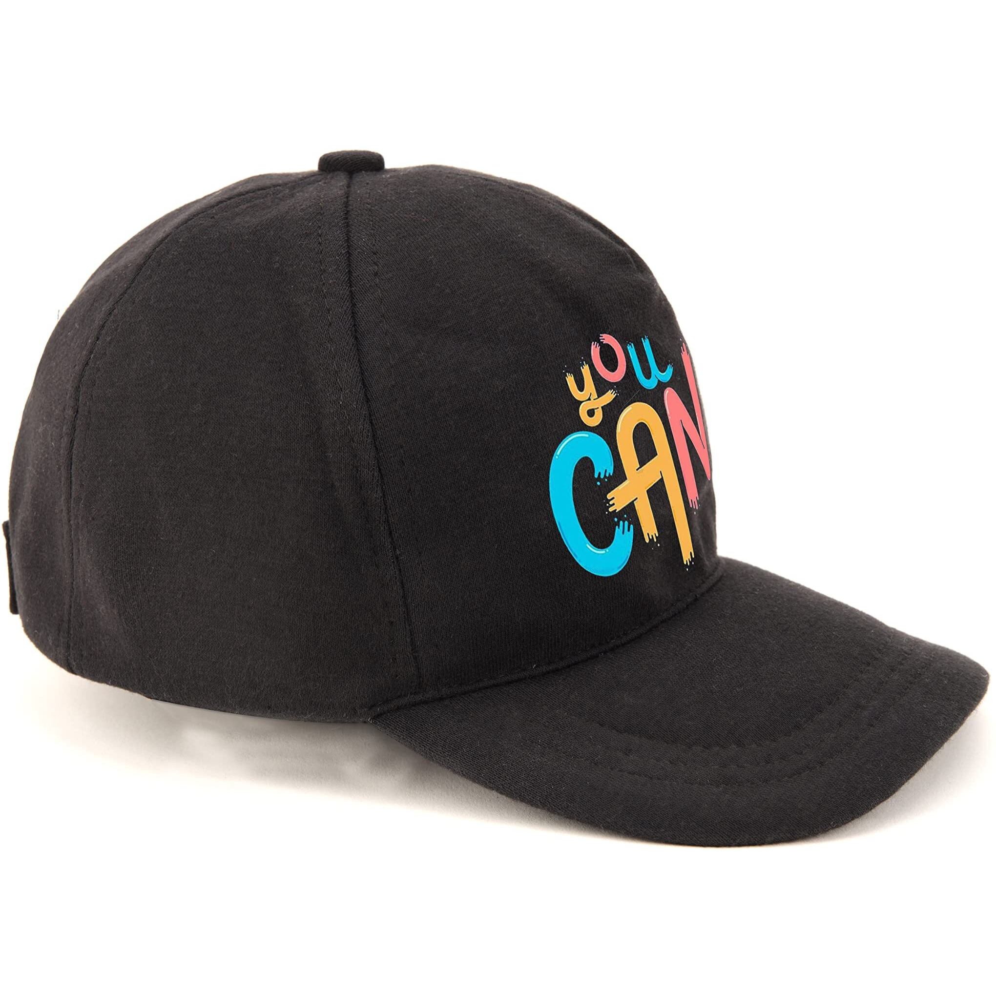 Primebox Head Caps For Men Unisex With Adjustable Velcro Strap Cap Summer Caps Men Sports Cricket Caps, Gym Cap (Black Cap You Can Print)